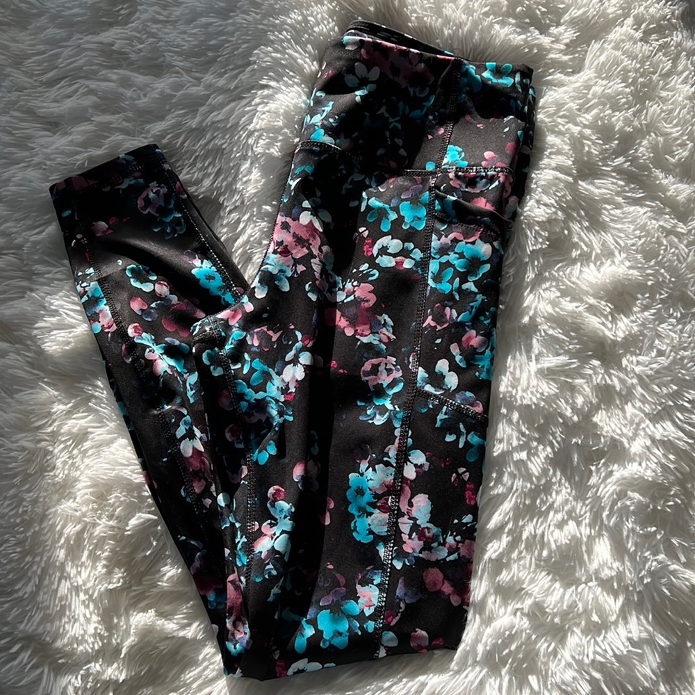 Floral Leggings Sz Med NWOT